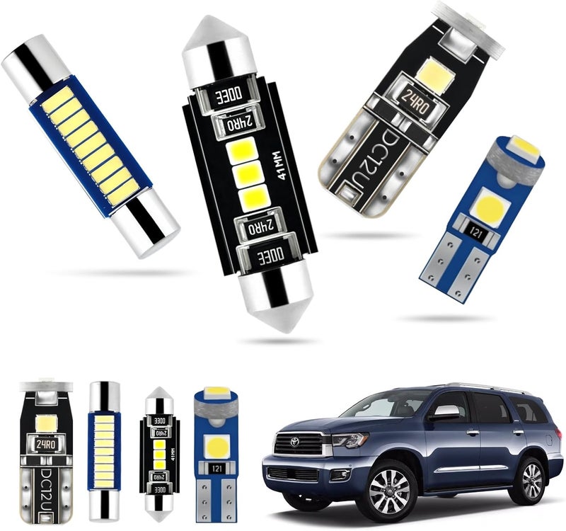 EASY EAGLE LED Interior Car Lights for Toyota-Sequoia-2008-2021: 20 Piece Kit White LED Light Bulbs - Super Bright 6000K + Install Tool - Image 1